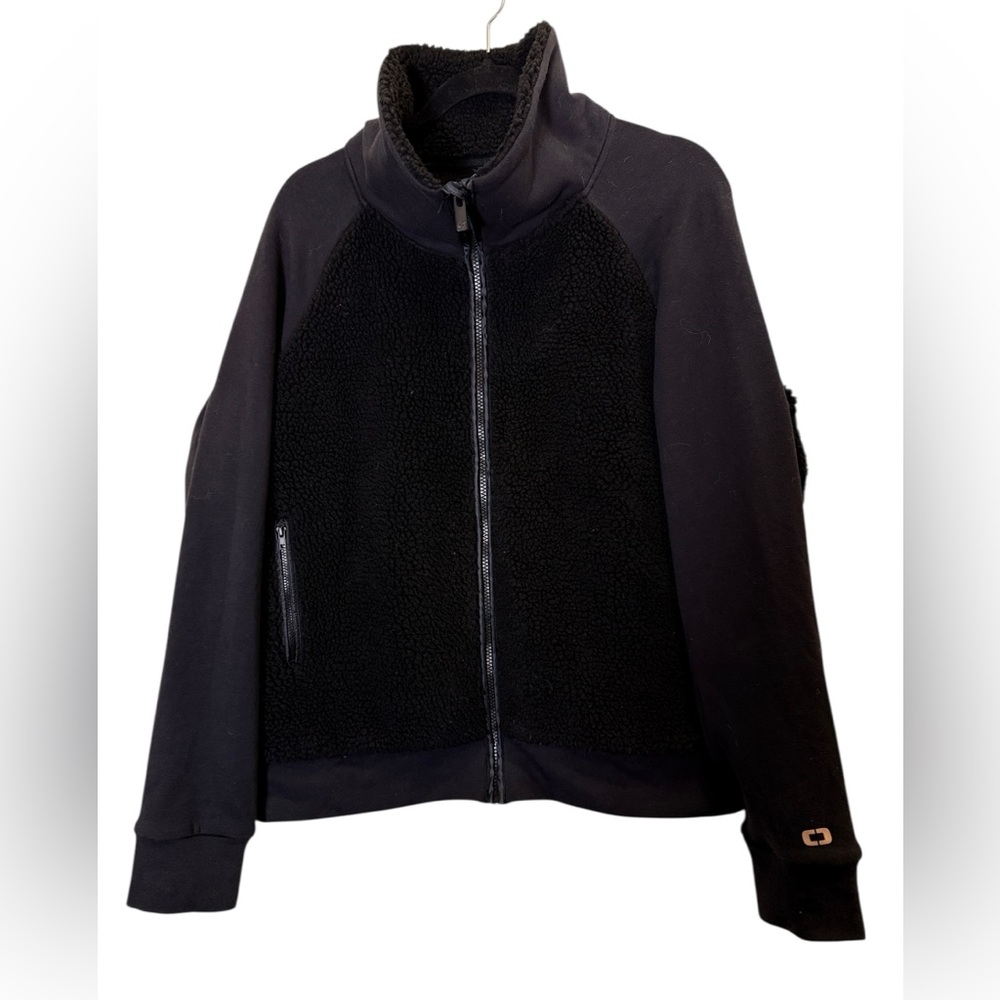 OGIO Ladies Black Luuma Sherpa and Nylon Full-Zip Comfy Jacket Sz XL